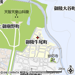 京都府京都市山科区御陵牛尾町38-4周辺の地図