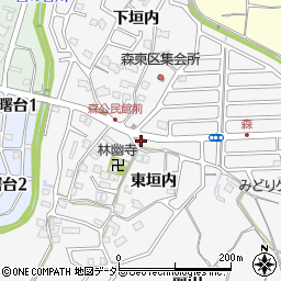 京都府亀岡市篠町森東垣内1-2周辺の地図