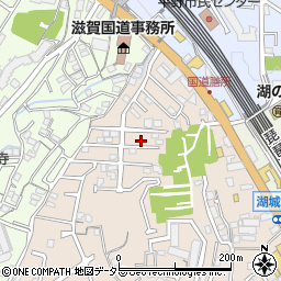 滋賀県大津市湖城が丘40-4周辺の地図