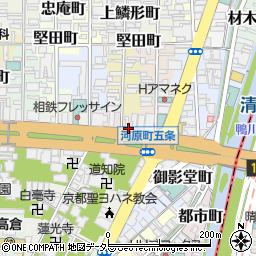 京都府京都市下京区本覚寺前町周辺の地図