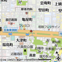京都府京都市下京区塩竈町周辺の地図