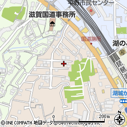 滋賀県大津市湖城が丘40周辺の地図