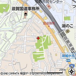 滋賀県大津市湖城が丘40-16周辺の地図