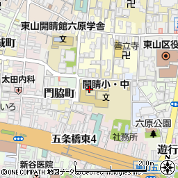京都府京都市東山区多門町周辺の地図