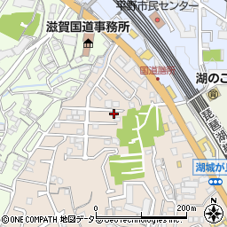 滋賀県大津市湖城が丘40-14周辺の地図