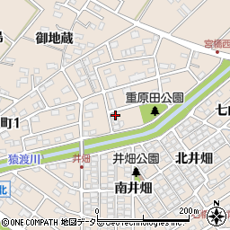 愛知県安城市里町重原田周辺の地図