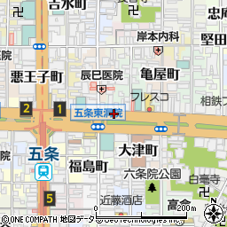 京都府京都市下京区万寿寺町周辺の地図