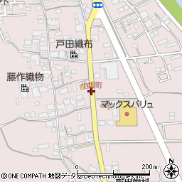 小坂町周辺の地図
