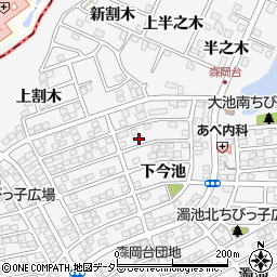 愛知県知多郡東浦町森岡下今池1-26周辺の地図