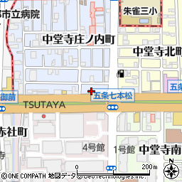 デイリーヤマザキ五条七本松店周辺の地図