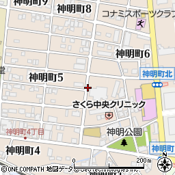 愛知県刈谷市神明町周辺の地図