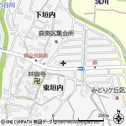 京都府亀岡市篠町森東垣内1周辺の地図