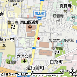 ファミリーマート東山清水坂店周辺の地図