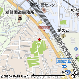 滋賀県大津市湖城が丘1-23周辺の地図