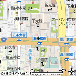 京都府京都市下京区柿本町周辺の地図