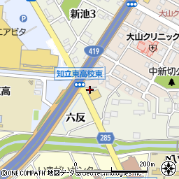 愛知県知立市牛田町新池周辺の地図