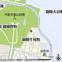 京都府京都市山科区御陵牛尾町38-1周辺の地図