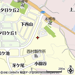 京都府亀岡市篠町篠上西山周辺の地図