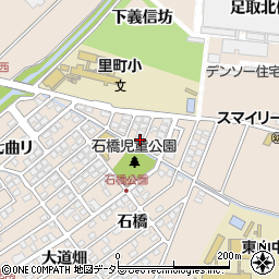 愛知県安城市里町足取周辺の地図