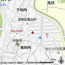 京都府亀岡市篠町森東垣内1-36周辺の地図