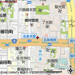 京都府京都市下京区柿本町590-26周辺の地図