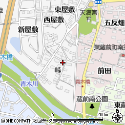 愛知県岡崎市西蔵前町峠周辺の地図