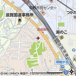 滋賀県大津市湖城が丘1-25周辺の地図