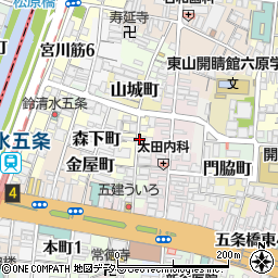 京都府京都市東山区大黒町周辺の地図