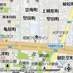 京都府京都市下京区本神明町407周辺の地図