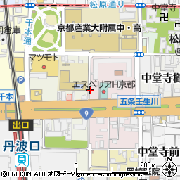 中堂寺壬生川町ガレージ周辺の地図