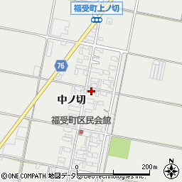 愛知県豊田市福受町中ノ切14周辺の地図