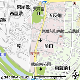 愛知県岡崎市東蔵前町前田72周辺の地図