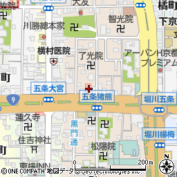 京都府京都市下京区柿本町590-4周辺の地図