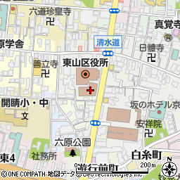 京都市消防局東山消防署周辺の地図