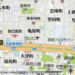 京都府京都市下京区亀屋町50周辺の地図