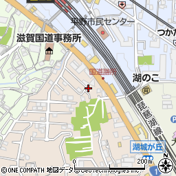 滋賀県大津市湖城が丘1-27周辺の地図