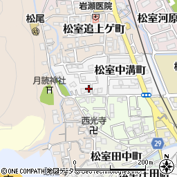 京都府京都市西京区松室中溝町38-15周辺の地図