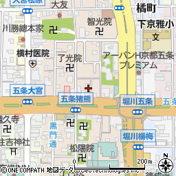 京都府京都市下京区柿本町582周辺の地図