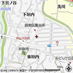 京都府亀岡市篠町森東垣内1-50周辺の地図