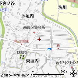 京都府亀岡市篠町森東垣内1-52周辺の地図