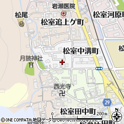 京都府京都市西京区松室中溝町38-20周辺の地図