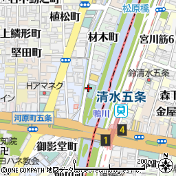 京都府京都市下京区下材木町周辺の地図