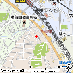 滋賀県大津市湖城が丘44-6周辺の地図