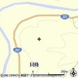 愛知県新城市只持松峯周辺の地図