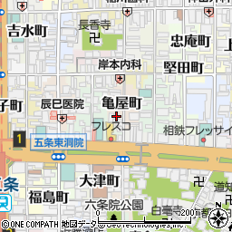 京都府京都市下京区亀屋町166周辺の地図