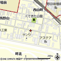愛知県岡崎市北野町畔北周辺の地図