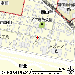 愛知県岡崎市北野町（畔北）周辺の地図