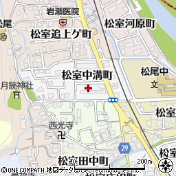 京都府京都市西京区松室中溝町30周辺の地図