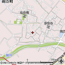 滋賀県草津市南笠町周辺の地図