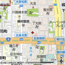 京都府京都市下京区柿本町590-15周辺の地図